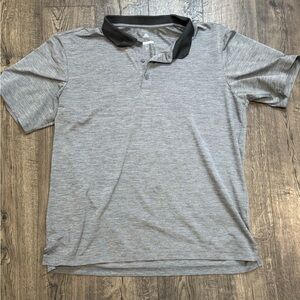 Adidas Golf Polo Gray Short Sleeve Golf Shirt Men's Large